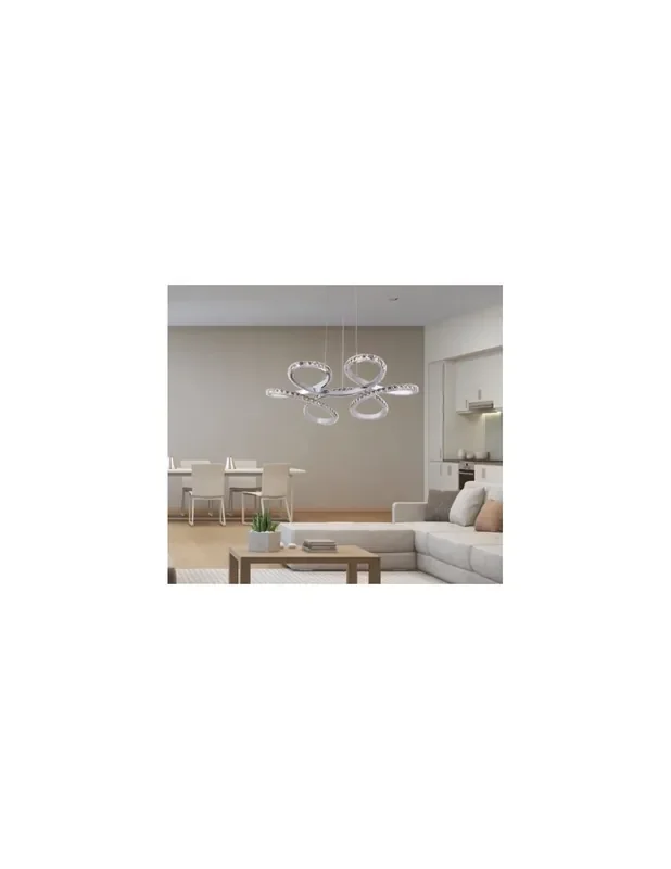 Lámpara Curvada 3000 ó 4000K Led de Metal y Cristal