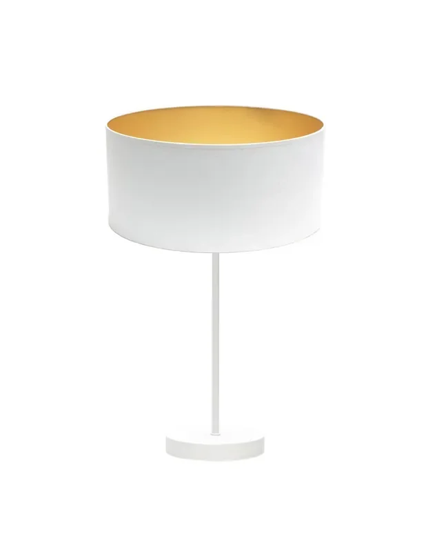Lámpara de Mesa Alta Anuska Blanco Oro