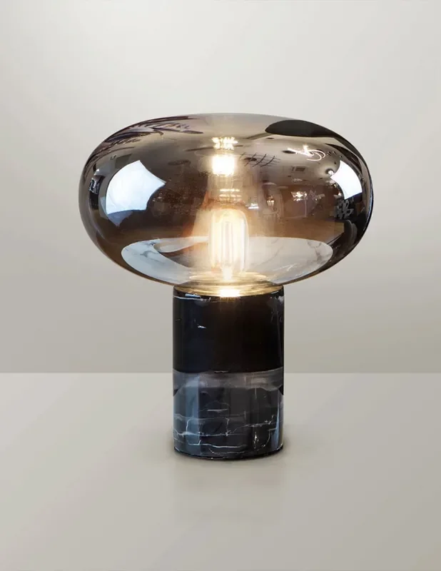 Lámpara de Mesa Fungi Mármol Negro