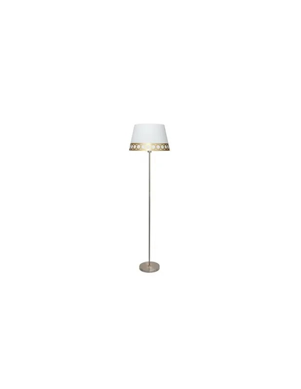 Lámpara de Pie Blanco y Oro
