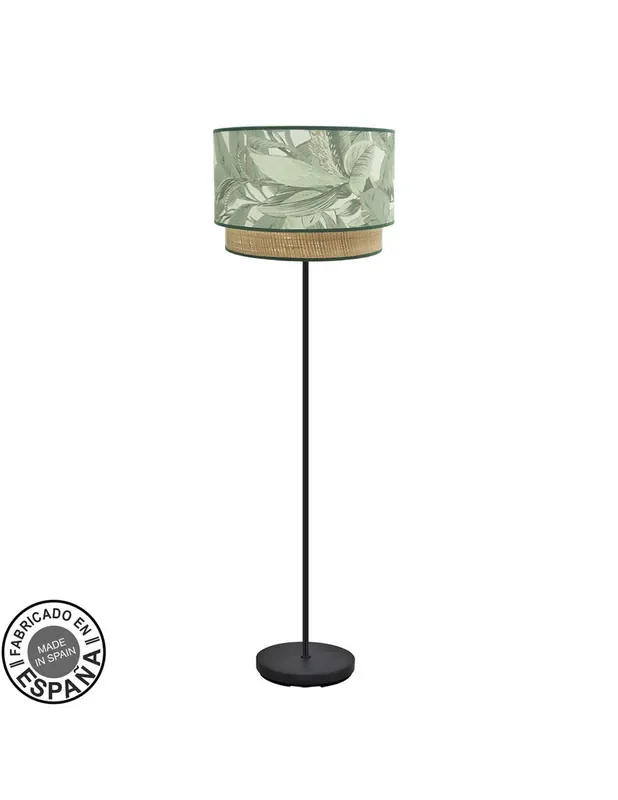 Lámpara de Pie Congo Pantalla Verde/Natural