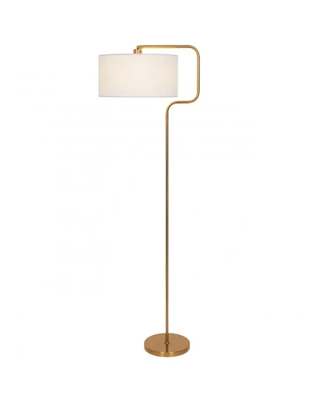 Lámpara de Pie Cuero Beige