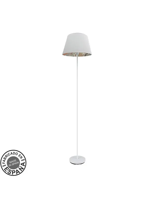Lámpara de Suelo Túnez Blanco Estampado