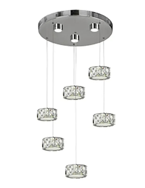 Lámpara Led 6 Luces Cristalitos
