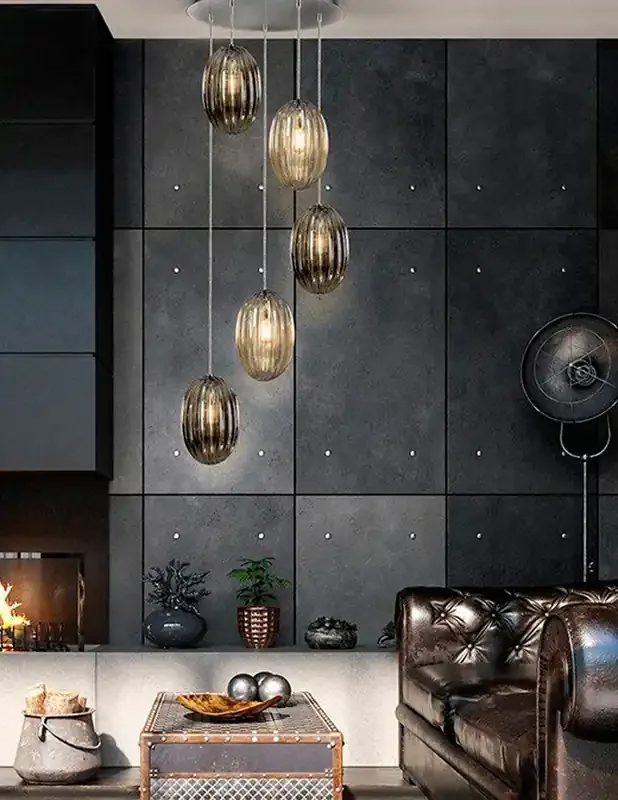 Lámpara Ovila 5 Luces Schuller