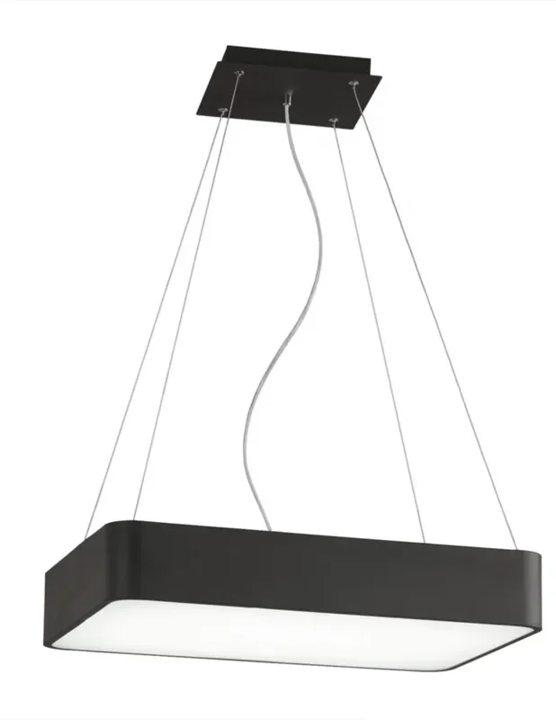 Lámpara Suspensión Led Negra Alargada