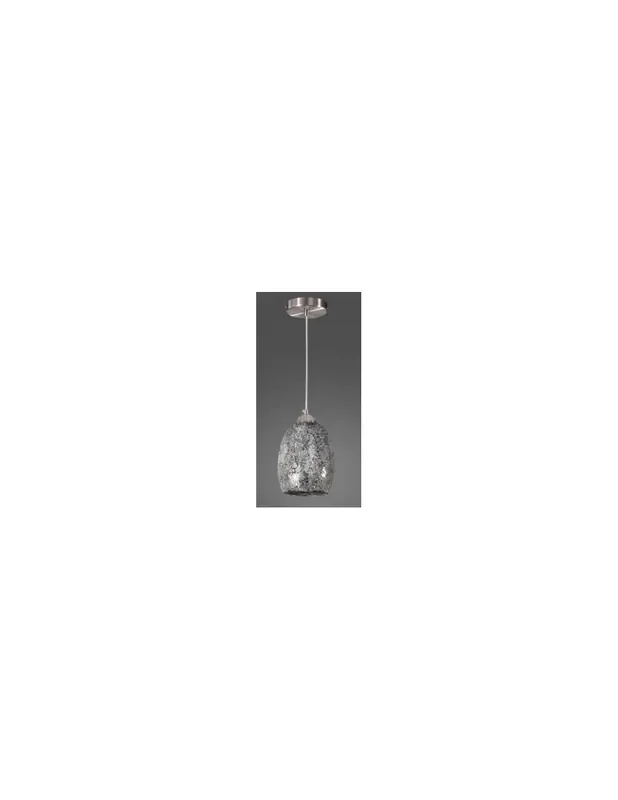 Lámpara Tulipa Cristal Plata