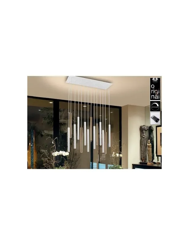 Lámpara Varas de 14 Luces Dimable con Mando