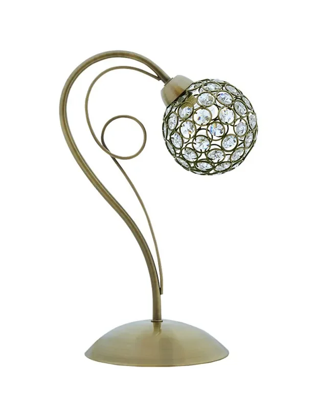 Lámparas Modernas Mesilla Tulipa Cristal Engarzado