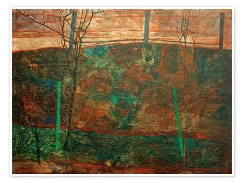 Landscape with red sky de Egon Schiele akg-images
