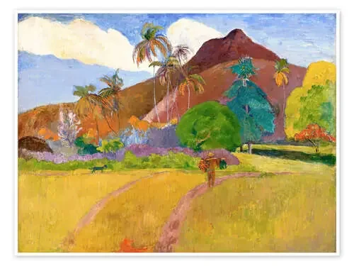 Las montañas de Tahití de Paul Gauguin Master Collection
