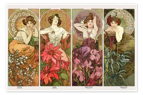 Las piedras preciosas de Alfons Mucha Master Collection