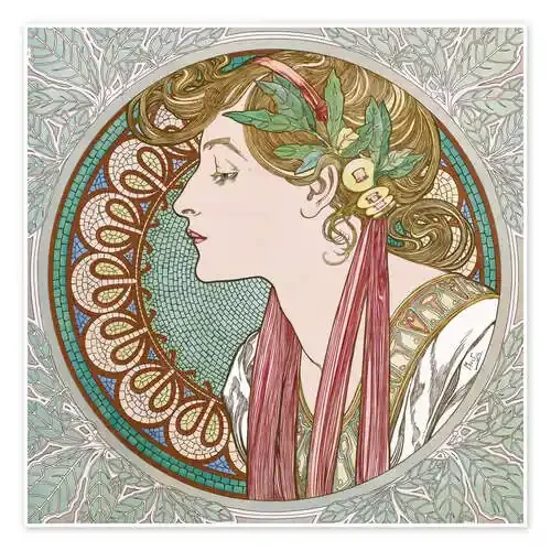 Laurel (detalle) de Alfons Mucha Master Collection