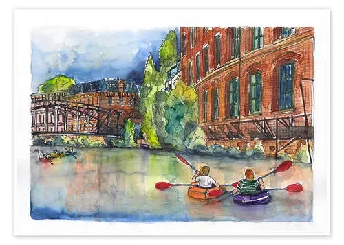Leipzig On the Karl-Heine-Canal de Hartmut Buse
