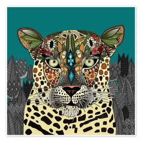 Leopard Queen teal de Sharon Turner MGL Licensing