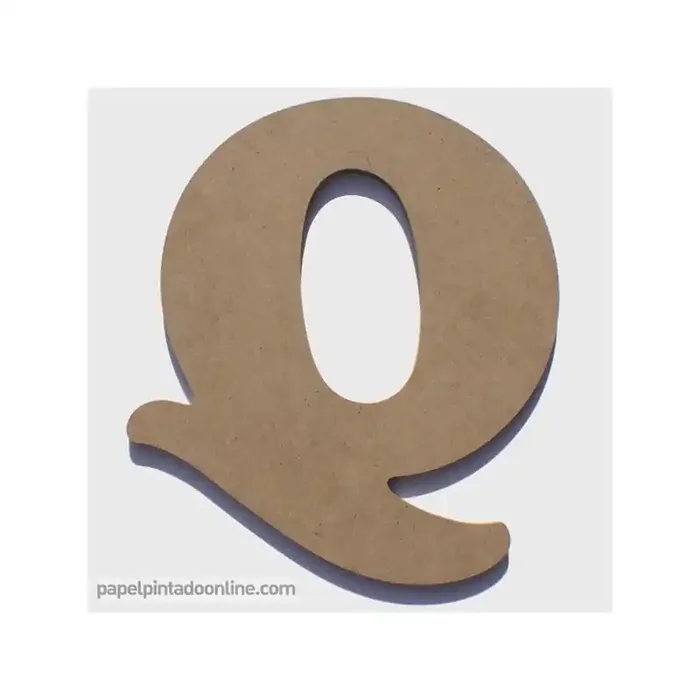 Letra de Madera Q