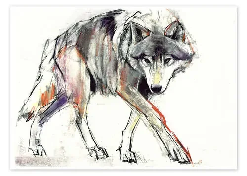 Lobo al acecho de Mark Adlington Bridgeman Images