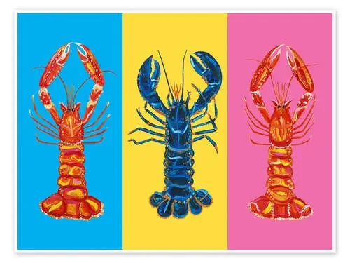 Lobster Langoustines Pop Art 1x