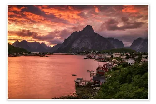 Lofoten sunset in Reine de Dennis Fischer