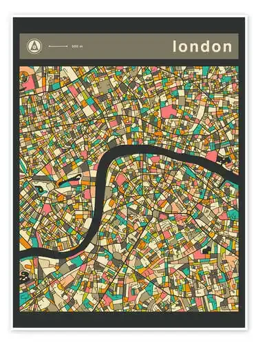 London Map III de Jazzberry Blue