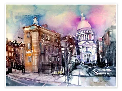 London, Queen Victoria Street, St. Paul‘s de Johann Pickl