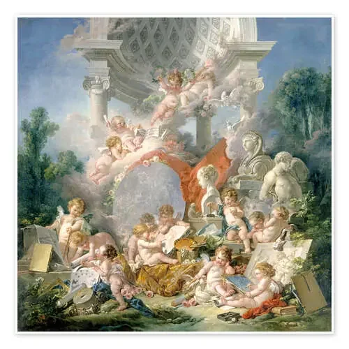 Los genios de las artes, 1761 de François Boucher Master Collection