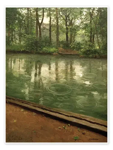 Los Yerres bajo la lluvia de Gustave Caillebotte akg-images