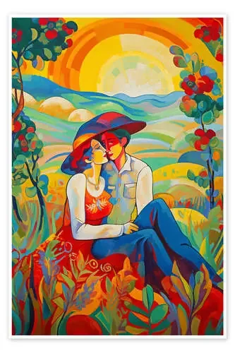 Loving Couple in Summer de Michael artefacti