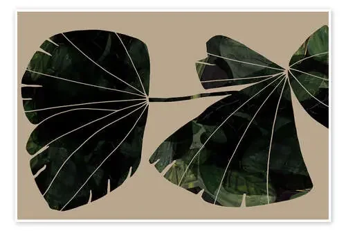 Lush Leaf – Graphic Plant Print No.1 de Cartissi 1x