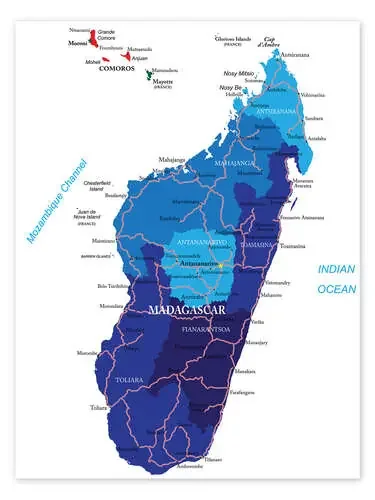 Madagascar – Political Map Editors Choice