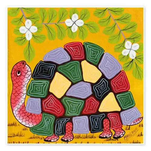 Magnificent turtle de Maulana Tanzania Art & Licensing