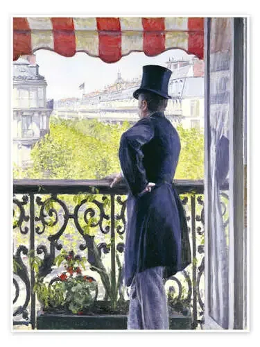 Man on a Balcony, Boulevard Haussmann de Gustave Caillebotte Bridgeman Images