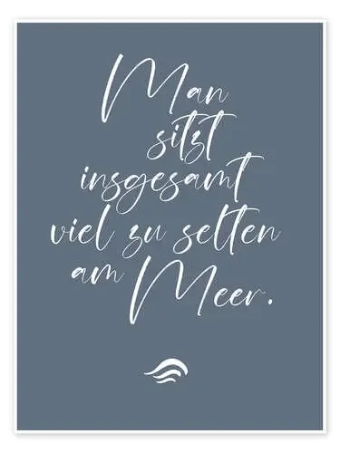 Man sitzt insgesamt viel zu selten am Meer I de Typobox Editors Choice