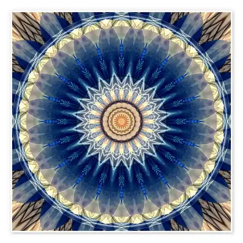 Mandala blue de Christine Bässler