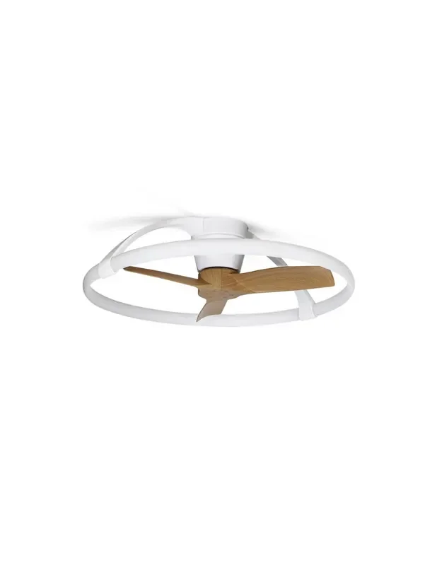 Mantra Nepal Mini Ventilador de Techo Blanco Madera