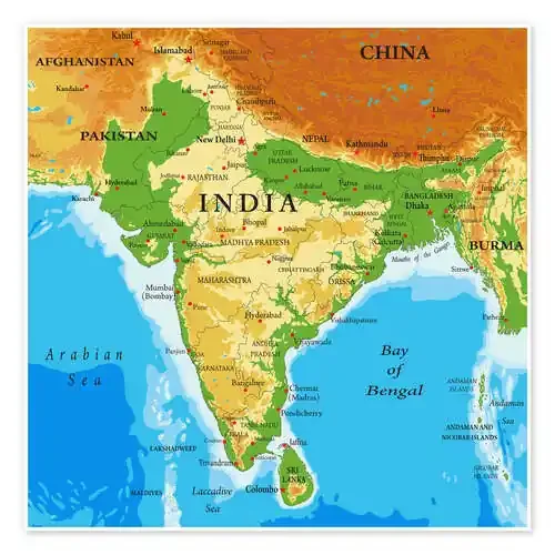 Map of India Editors Choice