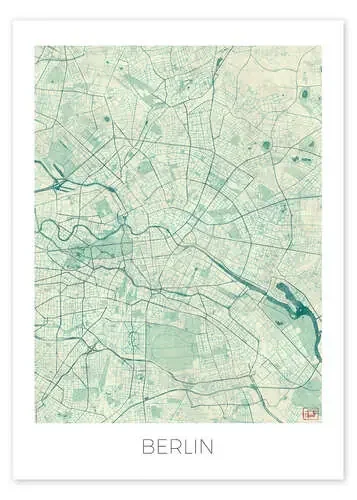 Mapa de Berlín azul de Hubert Roguski