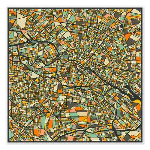 Mapa de Berlín II de Jazzberry Blue