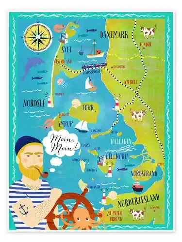 Mapa de colores Nordfriesland de Taika Tori