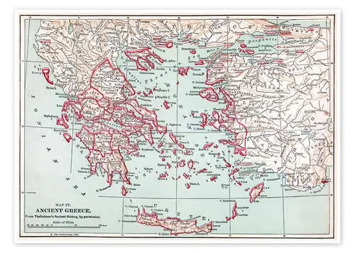 Mapa de La Antigua Grecia Granger Collection