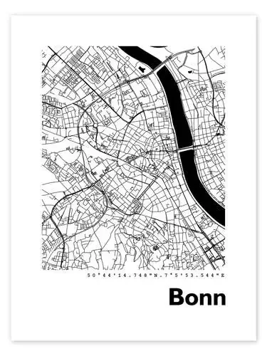Mapa de la ciudad de Bonn de 44spaces