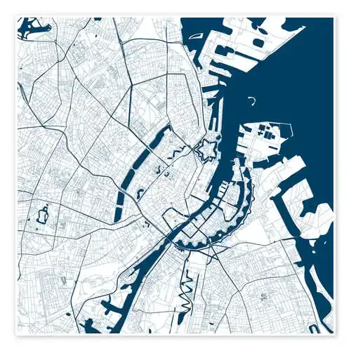 Mapa de la ciudad de Copenhague I de 44spaces