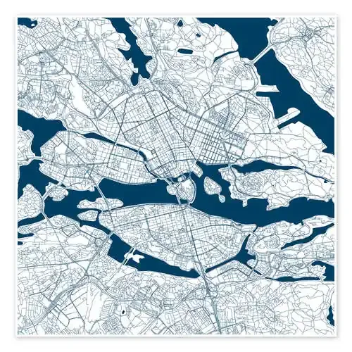 Mapa de la ciudad de Estocolmo I de 44spaces