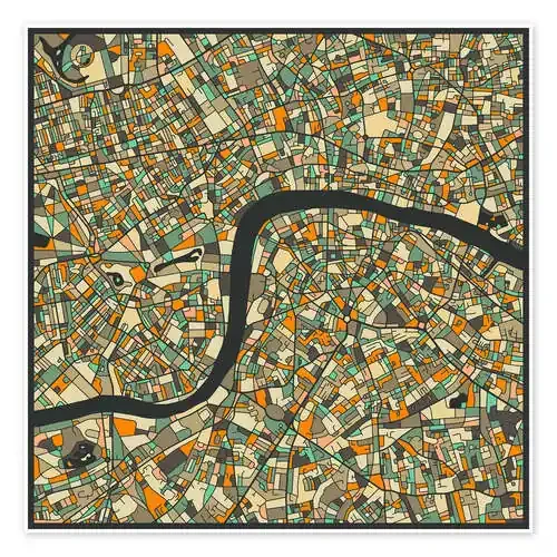 Mapa de Londres I de Jazzberry Blue