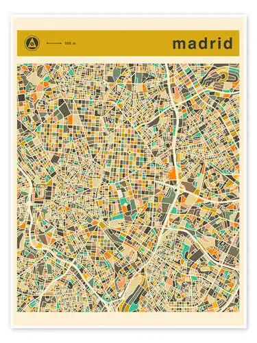 Mapa de Madrid II de Jazzberry Blue