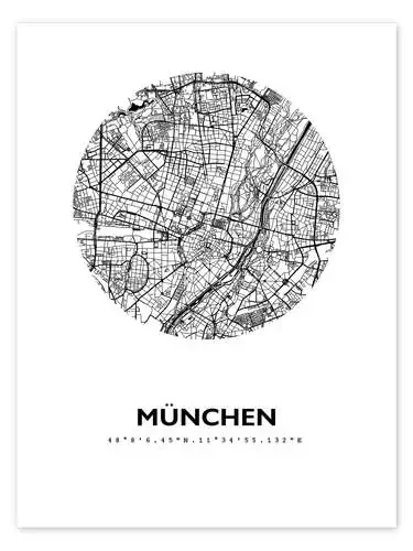 Mapa de Munich, círculo de 44spaces