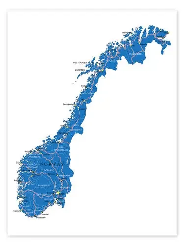 Mapa de Noruega Editors Choice