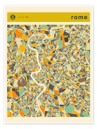 Mapa de Roma II de Jazzberry Blue