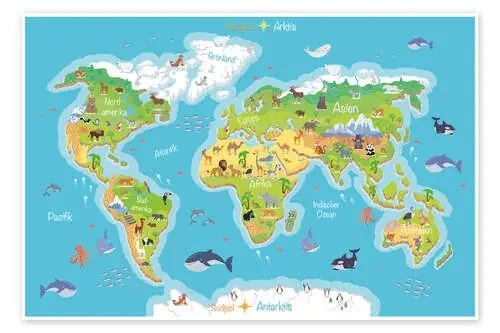 Mapa mundial para niños – alemán de Kidz Collection Editors Choice