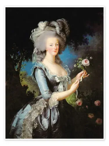 Marie Antoinette with a Rose de Elisabeth Louise Vigee-Lebrun Bridgeman Images